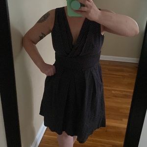 Pinup black and white polka dot dress